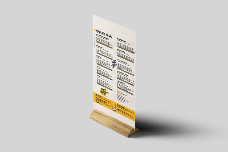 Rockburger Starrs - Hall of Fame - Menu